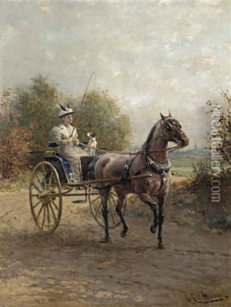 A Morning Ride Oil Painting - Otto Eerelman