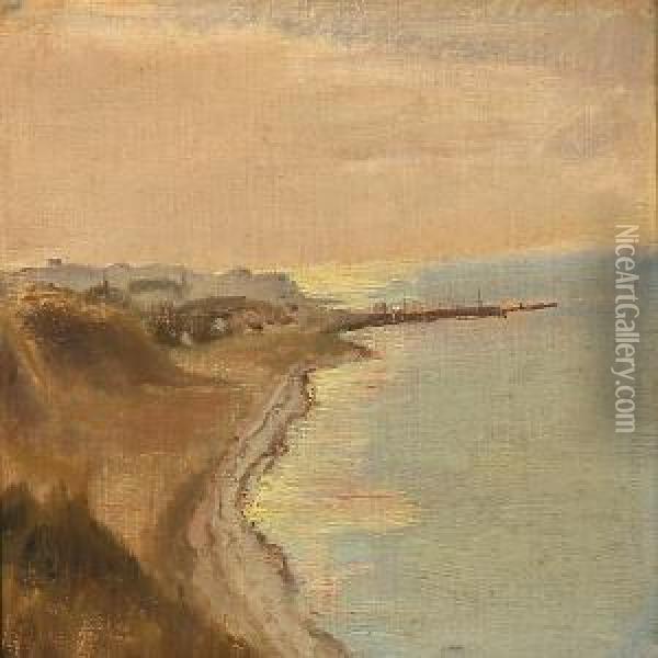 Stranden Ved Nakkehoved Oil Painting - Laurits Andersen Ring