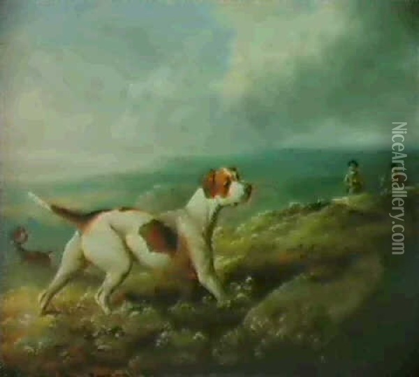 A Pointer Standing At Game Oil Painting - Philipp Reinagle