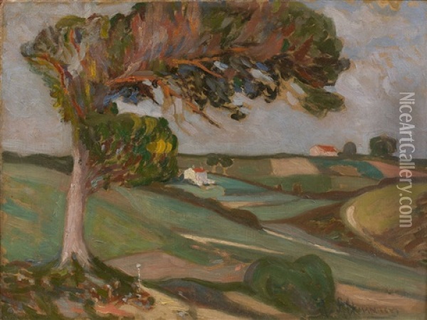 Paysage A L'arbre Oil Painting - Alexandre Altmann