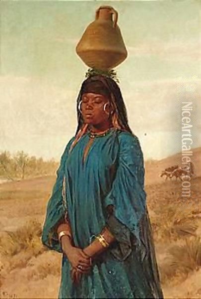 The Water Carrier Oil Painting - Frederick Goodall