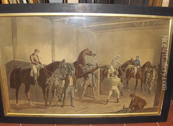 The Horses Pantaloon And Languish Oil Painting - John Frederick Herring Snr