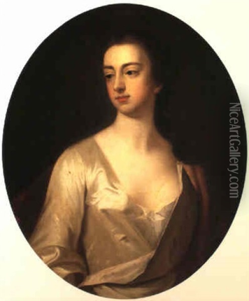 Portrait Of Lady Mary Wortley Montagu Oil Painting - Charles Jervas