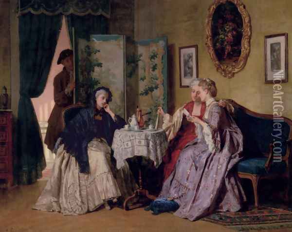 The Eavesdropper Oil Painting - Jean Carolus