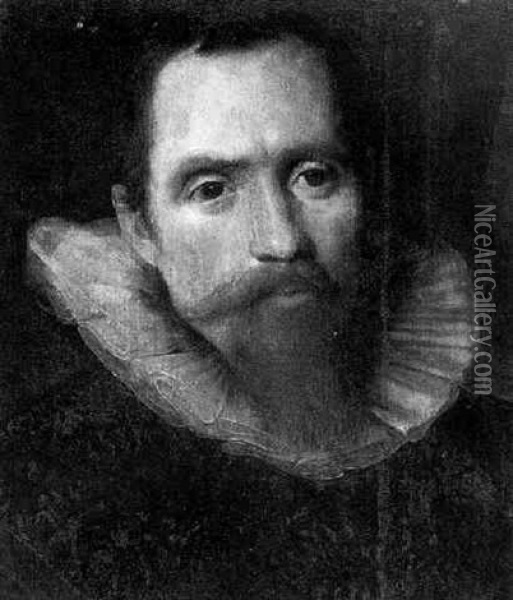 Head Of A Bearded Man Oil Painting - Hans Von Aachen