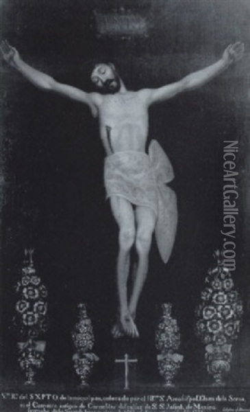 La Crucifixion Oil Painting - Jose Ibarra