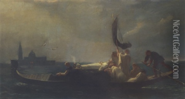 Den Sidste Rejse Oil Painting - Ernest Auguste Gendron
