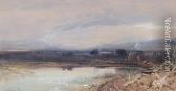 Peat Moss, Lochaber Oil Painting - Thomas Miles Richardson