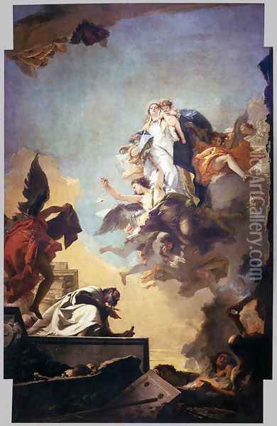Apparition of the Virgin to St Simon Stock Oil Painting - Giovanni Battista Tiepolo