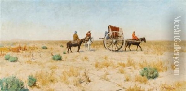 The Journey Oil Painting - Sergei Ivanovich Svetoslavsky