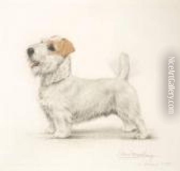 chien Terrier Oil Painting - Leon Danchin