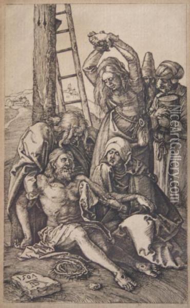 Descent From The Cross Oil Painting - Albrecht Durer