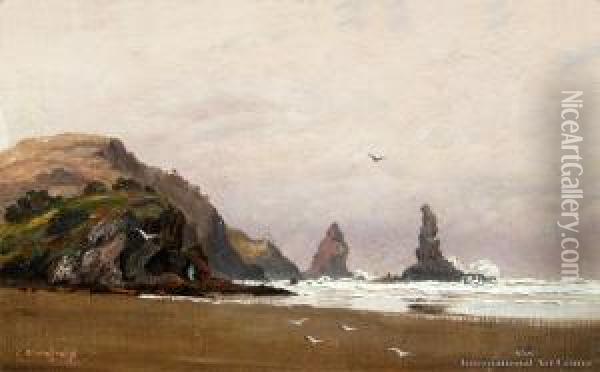 Bethells Beach Oil Painting - Charles Blomfield