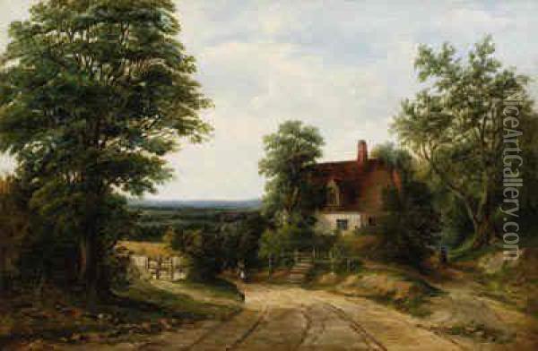 Return From The Fields Oil Painting - A.H. Vickers