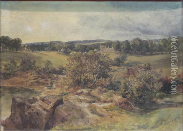 Distant Castle Oil Painting - Samuel Bough
