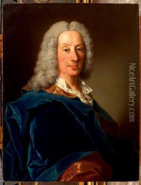 Portrait D'homme Oil Painting - Jean-Francois Delyen