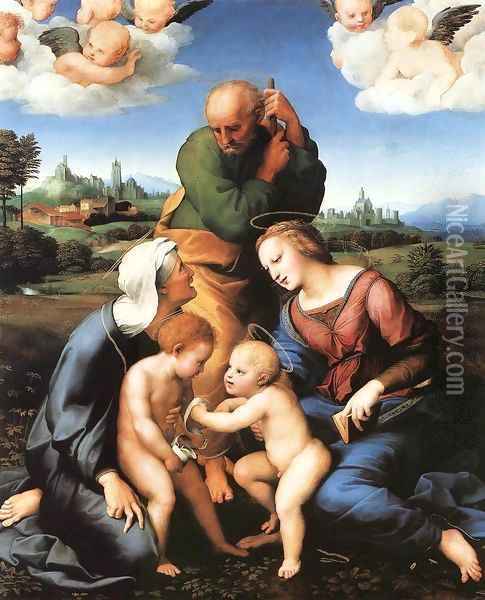 The Canigiani Madonna Oil Painting - Raffaelo Sanzio