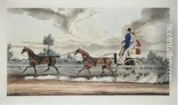 Countrytandem Driven By Sir John Lake Oil Painting - Henry Thomas Alken