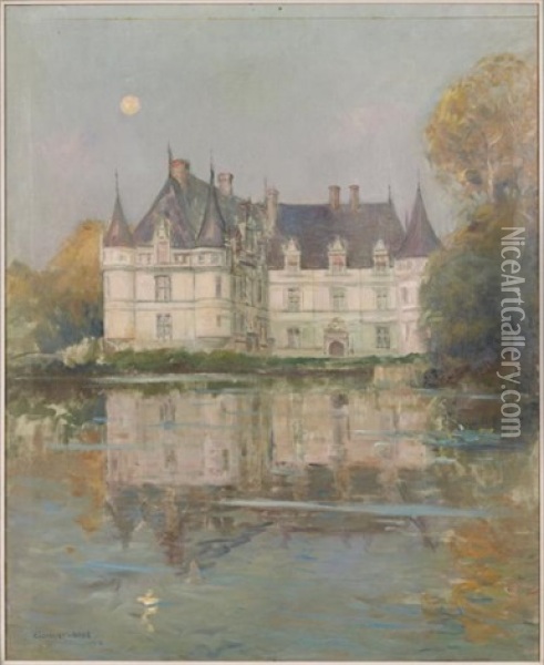 Chateau D'azay Le Rideau Oil Painting - Clement Brun