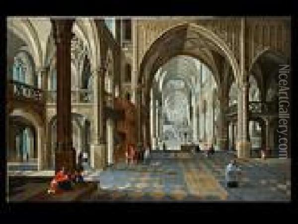 Kirchen-interieur Oil Painting - Pieter Ii Neefs