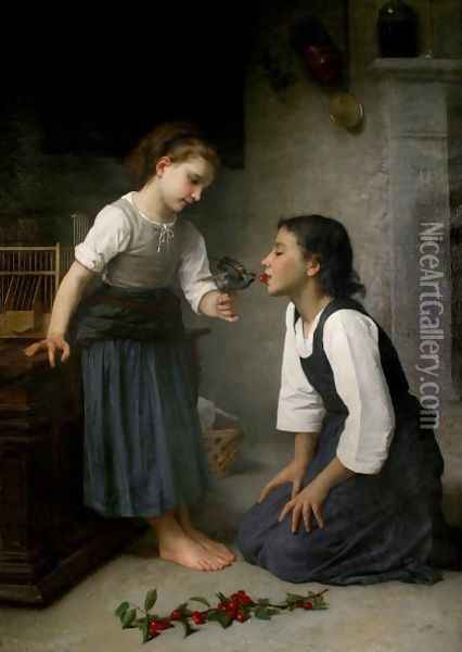 La Becquee Oil Painting - Elizabeth Jane Gardner Bouguereau
