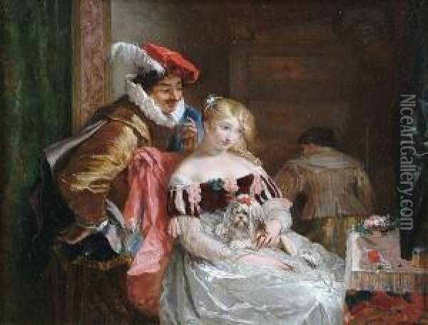 The Toilet Oil Painting - Alfred-Edward Chalon