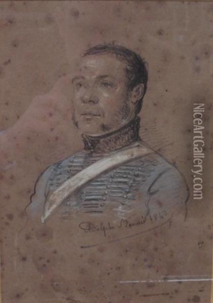 Portrait D'un Militaire Oil Painting - Jean-Adolphe Beauce