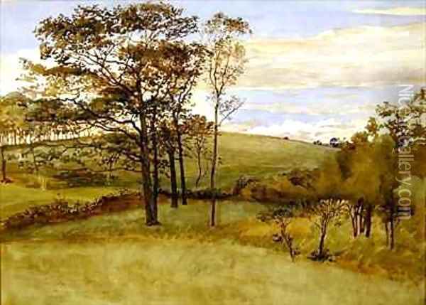 Late Summer Landscape 2 Oil Painting - Walter Crane