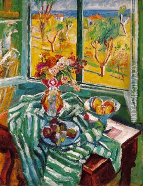 Mutermi Csendelet Del-franciaorszagban (studio Still-life In Southern France) Oil Painting - Andor Basch