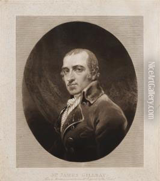 Mr James Gillray - From A Minature Painted By Himself Oil Painting - Joseph Mallord William Turner