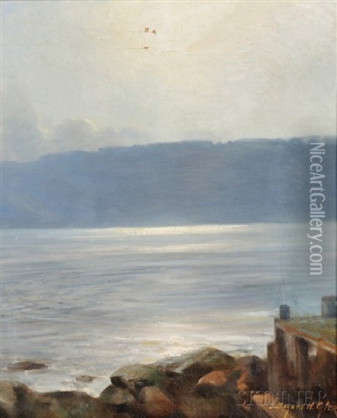 River View With Silvery Light Oil Painting - Bayard Henry Tyler