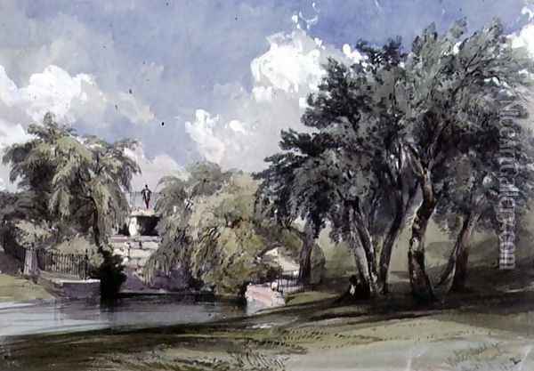 The Waterfall in Hyde Park Oil Painting - William Callow