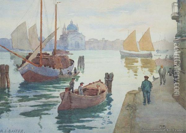 San Giorgio Maggiore, Venice Oil Painting - Alfred Ernest Baxter