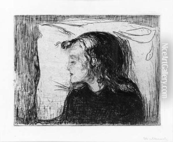 Das Kranke Madchen Oil Painting - Edvard Munch
