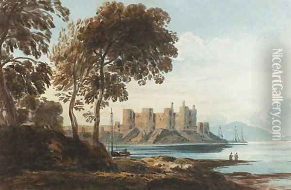 Conway Castle, North Wales Oil Painting - John Varley