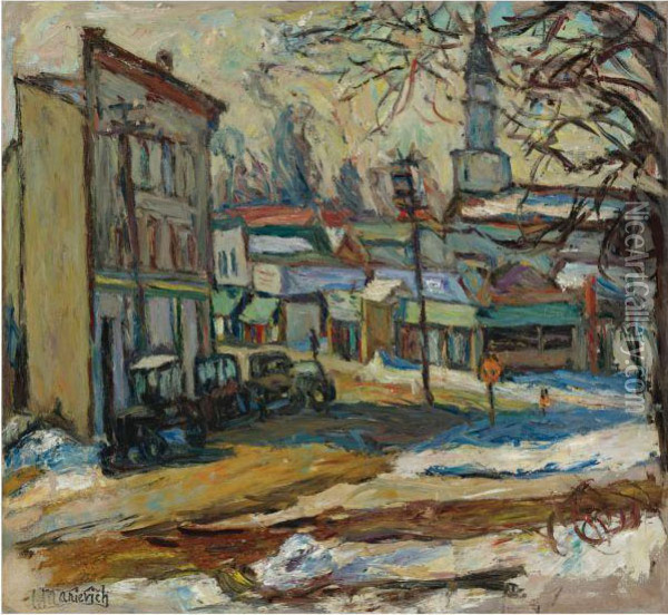 Bridgeport Oil Painting - Abraham Manievich