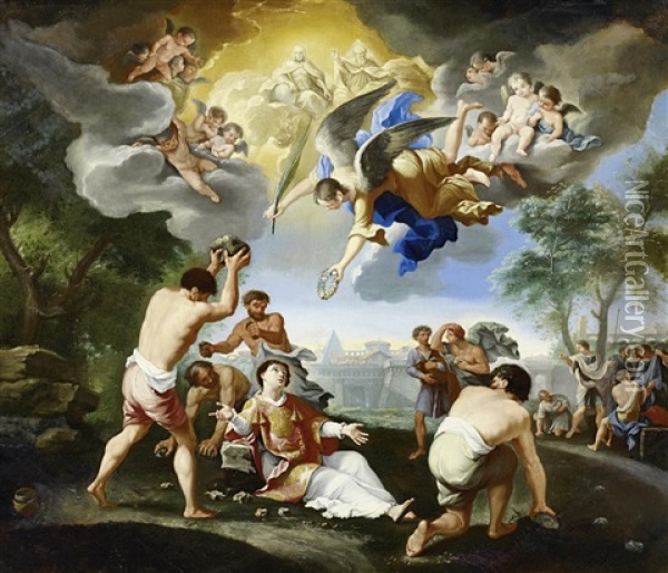 Die Steinigung Des Heiligen Stephanus Oil Painting - Luigi Garzi