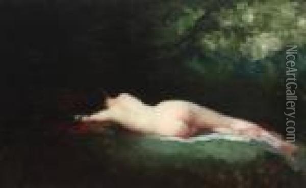 Sleeping Nymph Oil Painting - Nicolae Grigorescu