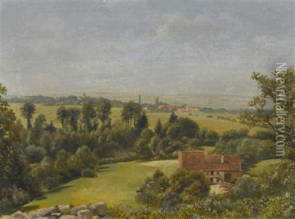 Weite Sommerlandschaft Oil Painting - Abraham Sigmund A. von Bonstetten