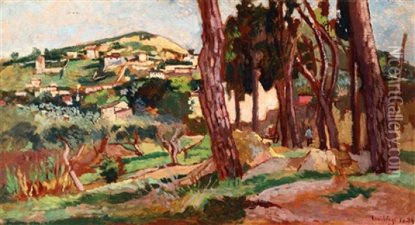 Collina Di Montenero, 1924 Oil Painting - Ulvi Liegi (Luigi Levi)