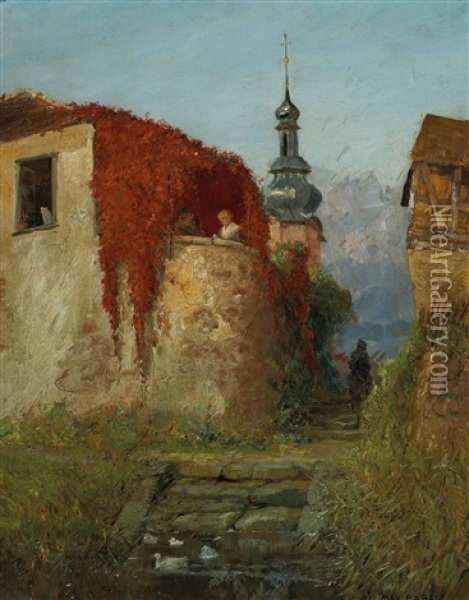 Wertheim Oil Painting - Max Friedrich Rabes
