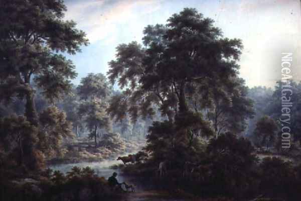 Near the Old Bath, Matlock Oil Painting - George Pickering