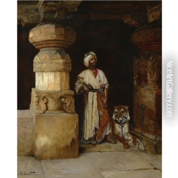 The Palace Guard Oil Painting - Rudolf Ernst