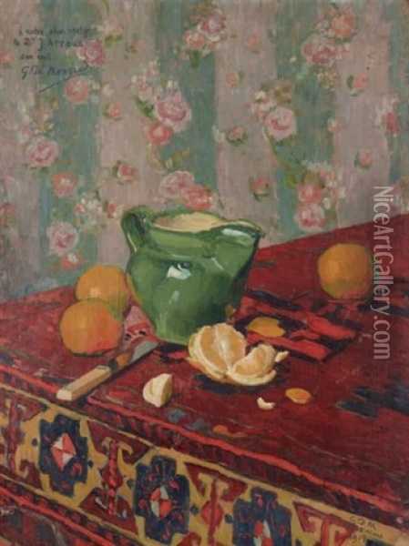 Composition Aux Oranges Oil Painting - Georges Daniel Monfreid