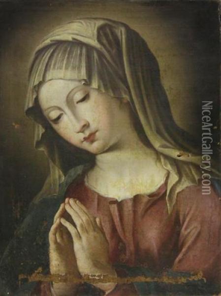 Madonna Orante Oil Painting - Giovanni Battista Salvi