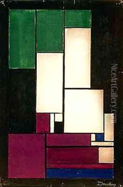 Composition Oil Painting - Theo van Doesburg
