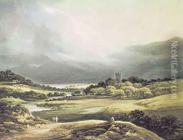 View of Dunloe Castle, Killarney, 1805 Oil Painting - Richard Sasse