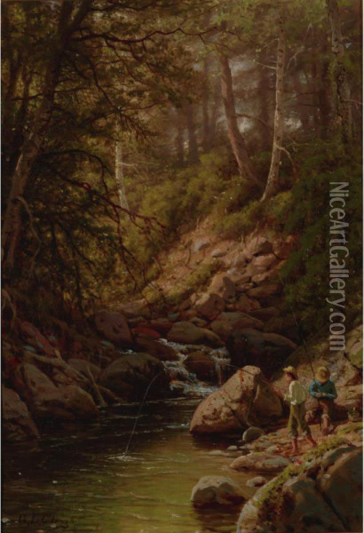 The Fishing Hole Oil Painting - George Lafayette Clough