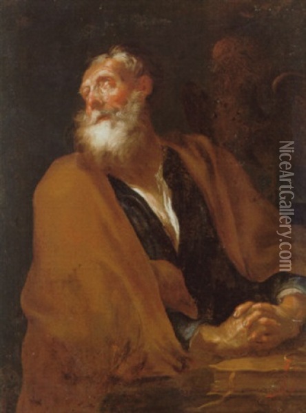 San Pietro Penitente Oil Painting - Giacinto Brandi
