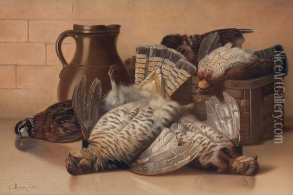 Still Life In American Feather Game Oil Painting - Irving Lewis Bacon